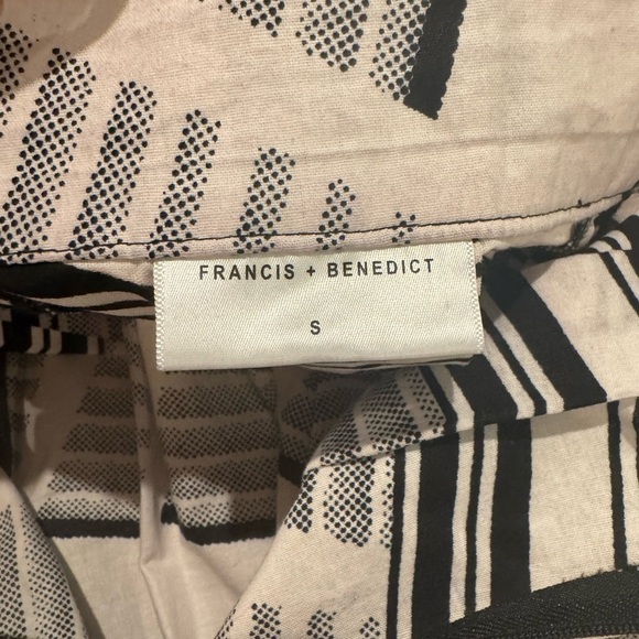 Francis + Benedict black and white geometric maxi skirt with pockets African - Picture 5 of 8